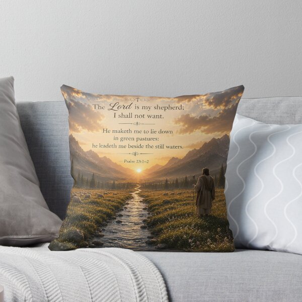 Item preview, Psalm 23 Shepherd  | Christian Mountain Landscape  designed and sold by AnimalAirtistry.