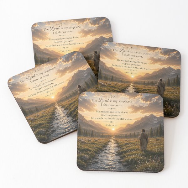 Item preview, Psalm 23 Shepherd  | Christian Mountain Landscape  designed and sold by AnimalAirtistry.