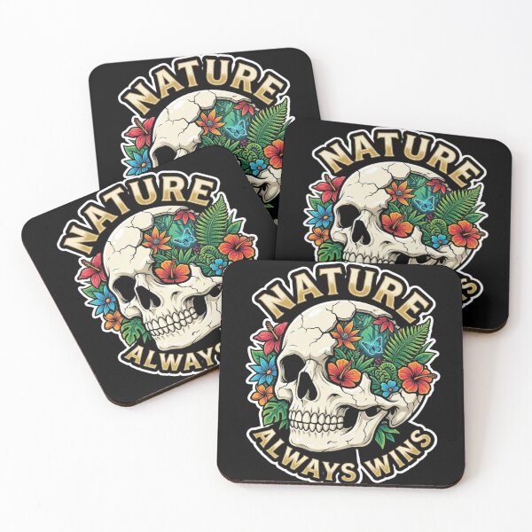 Item preview, Nature Always Wins Human Skull Tropical Biome designed and sold by Rahaf-shop9.