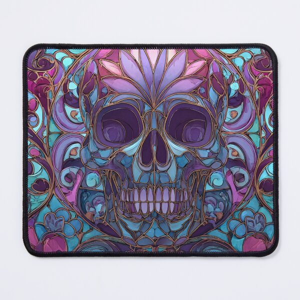 Item preview, Abstract mosaic stained glass skull designed and sold by dcrc.
