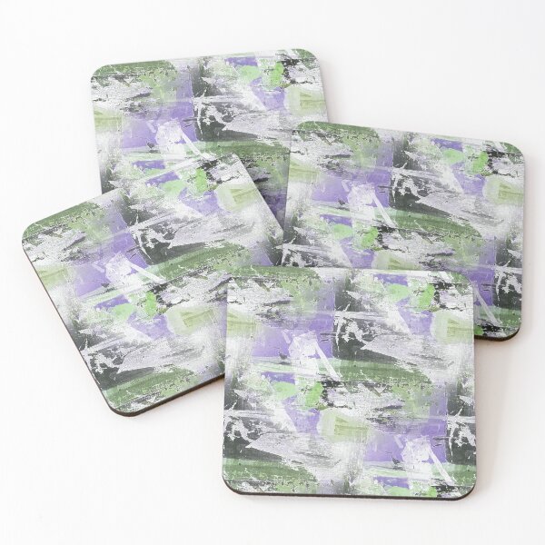 Item preview, Landscape Abstract in Green and Purple designed and sold by Artistestella.