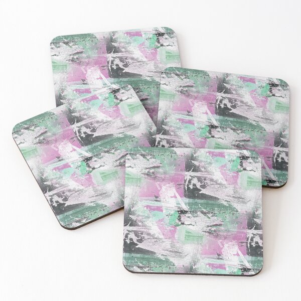 Item preview, Landscape Abstract in Pink and Green designed and sold by Artistestella.