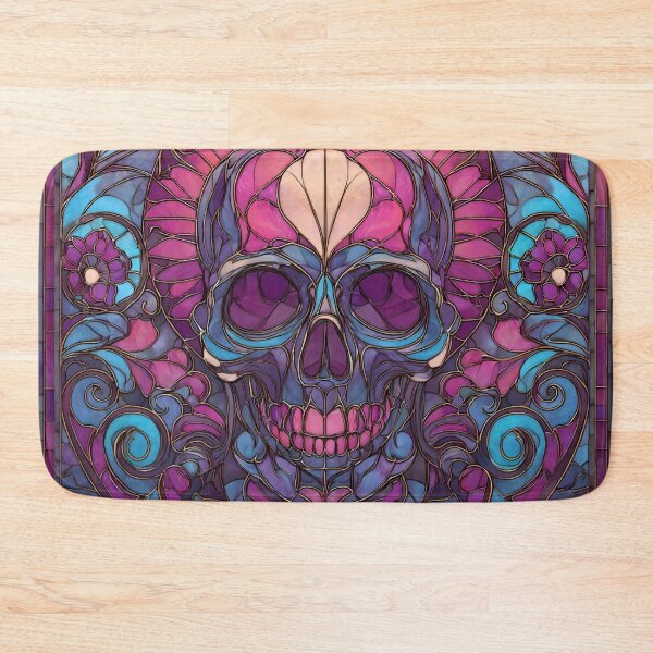 Item preview, Abstract mosaic stained glass skull designed and sold by dcrc.