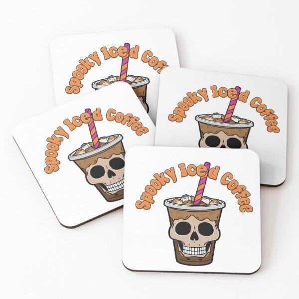 Item preview, Spooky Iced Coffee Season Skull Cup Summerween Sticker designed and sold by AMBAYK.