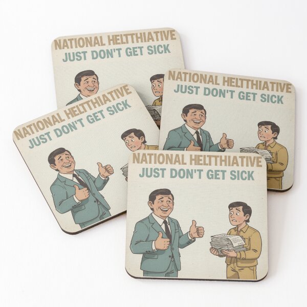Item preview, Just Don't Get Sick Retro Healthcare Propaganda designed and sold by PictorialWhimsy.