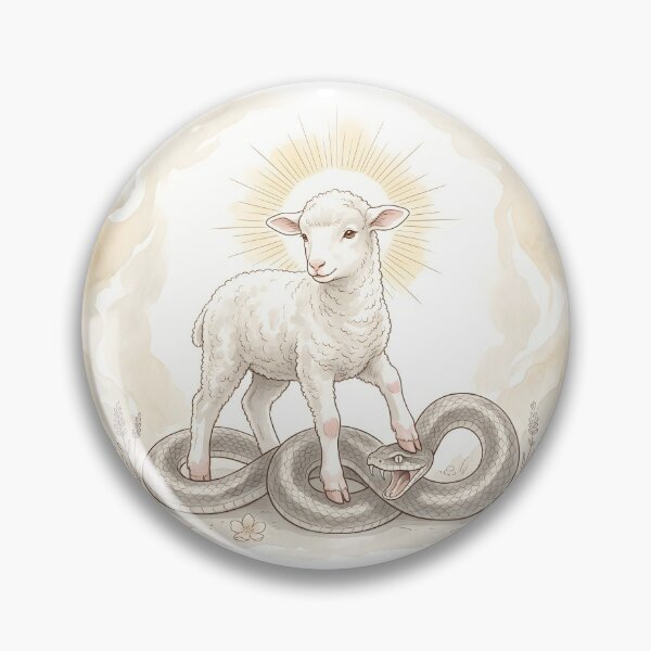 Item preview, Lamb and Serpent Biblical Symbolic Art designed and sold by RRRShop.