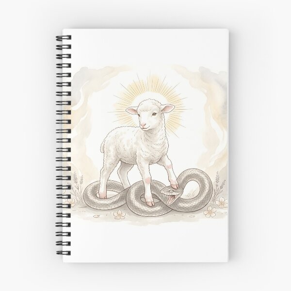 Item preview, Lamb and Serpent Biblical Symbolic Art designed and sold by RRRShop.
