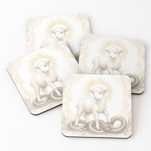 Item preview, Lamb and Serpent Biblical Symbolic Art designed and sold by RRRShop.