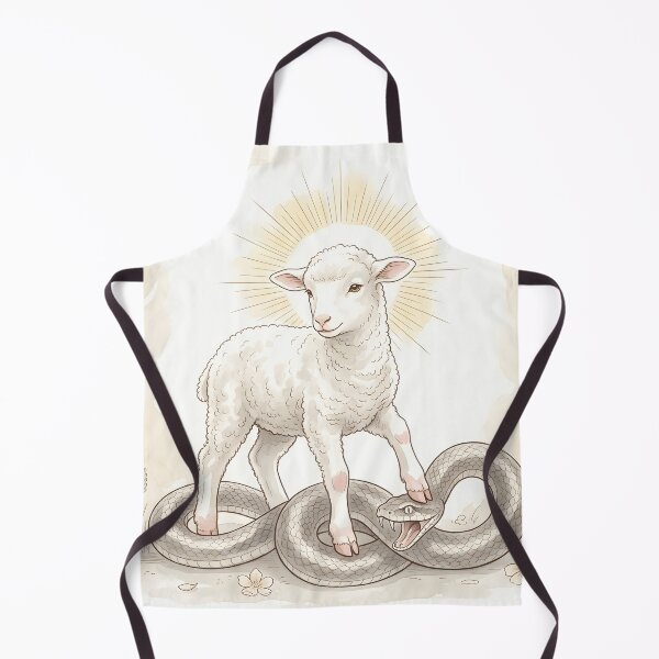 Item preview, Lamb and Serpent Biblical Symbolic Art designed and sold by RRRShop.