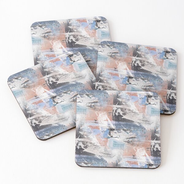 Item preview, Landscape Abstract in Peach and Blue designed and sold by Artistestella.