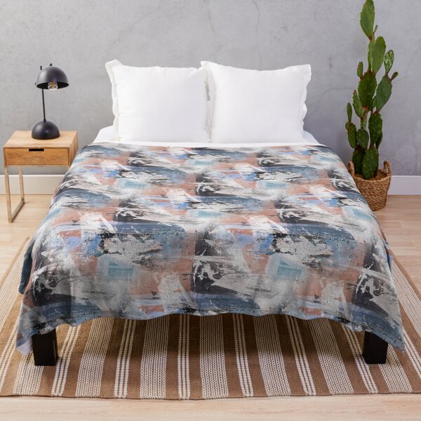 Item preview, Landscape Abstract in Peach and Blue designed and sold by Artistestella.