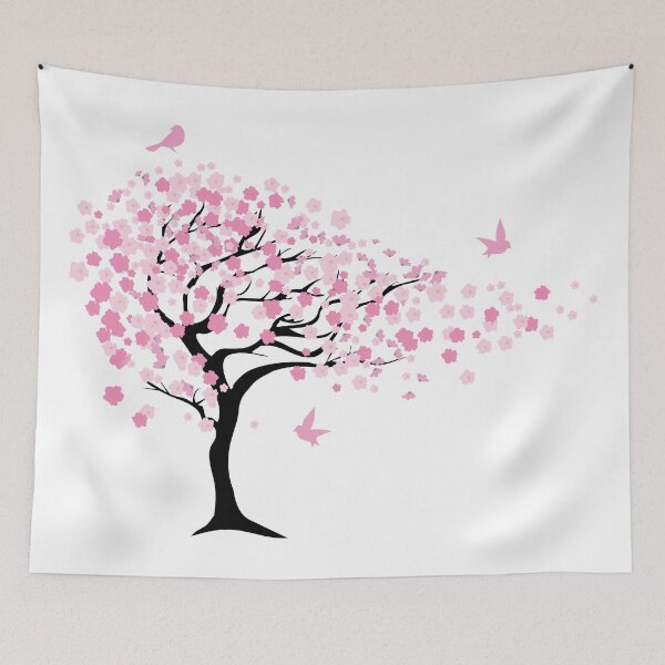 Item preview, Cherry Blossom Tree with Birds designed and sold by MagnoliaLake.