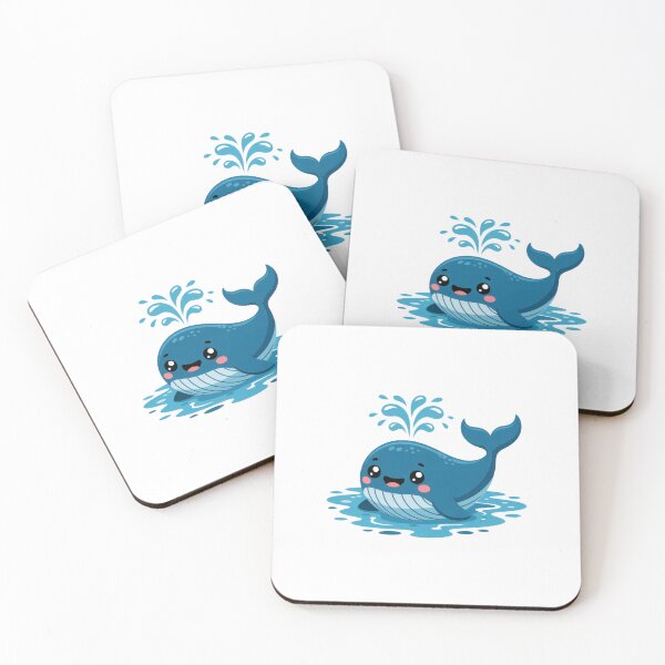 Item preview, Joyful Splash: Cute Smiling Blue Whale Cartoon designed and sold by AbanoubStore.