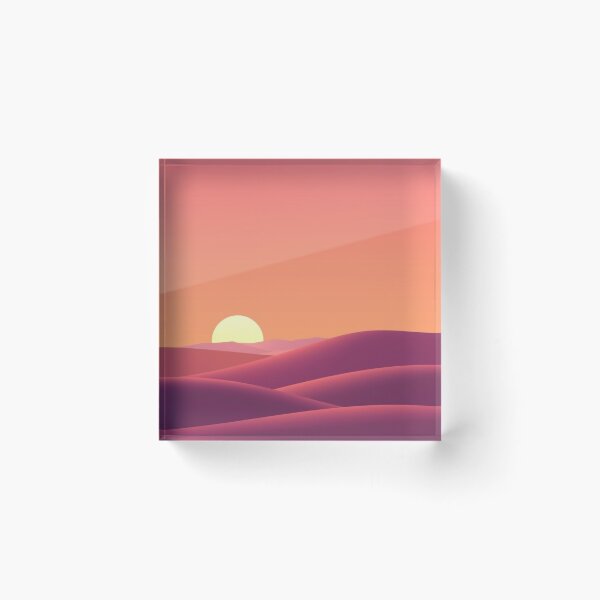 Artikelvorschau, Minimalistische Wüsten-Sonnenuntergangs-Dünen-Landschaftskunst entworfen und verkauft von EllDAV777.