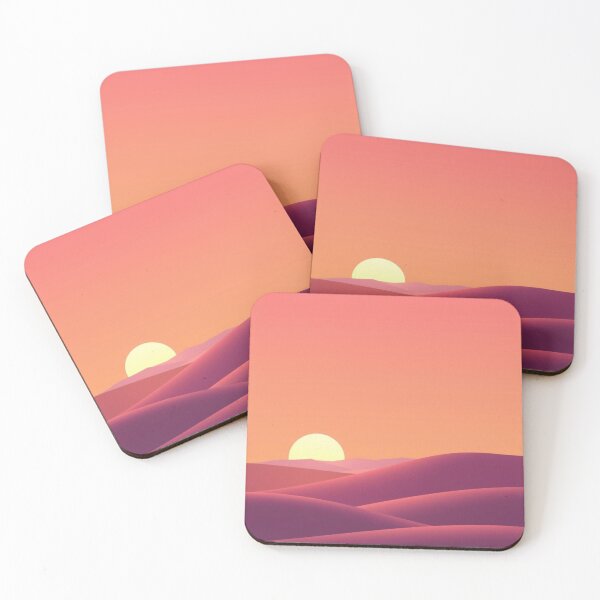 Item preview, Minimalist Desert Sunset Dunes Landscape Art designed and sold by EllDAV777.
