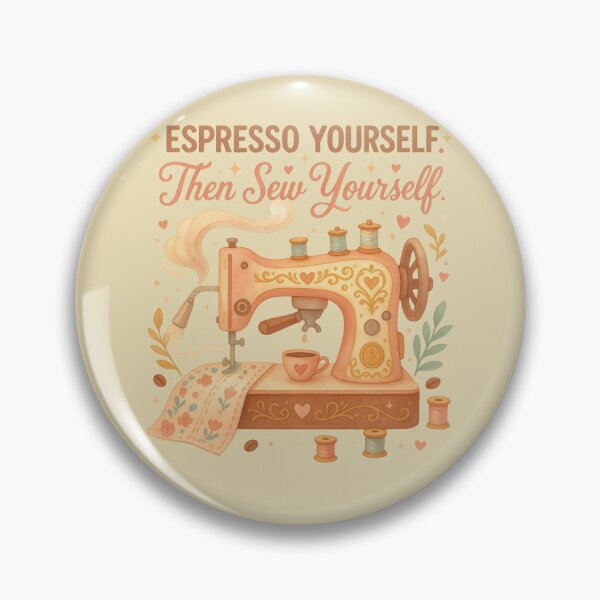 Item preview, Espresso Yourself Then Sew Yourself Funny Sewing Coffee T-Shirt designed and sold by EverStitchStudio ★★★★★.