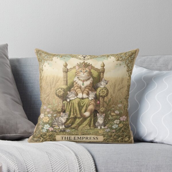 Item preview, The Empress Tarot Cat Mystical Card Art designed and sold by PictorialWhimsy.