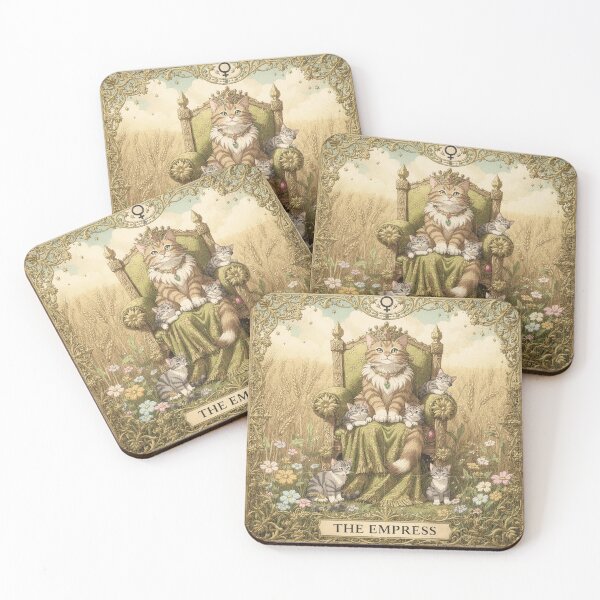 Item preview, The Empress Tarot Cat Mystical Card Art designed and sold by PictorialWhimsy.