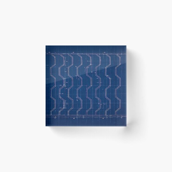 Item preview, Blueprint Zigzag Pattern Design designed and sold by FilBlue.