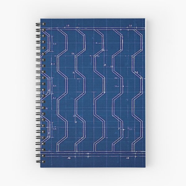 Item preview, Blueprint Zigzag Pattern Design designed and sold by FilBlue.