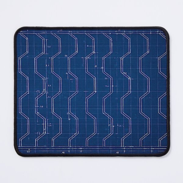 Item preview, Blueprint Zigzag Pattern Design designed and sold by FilBlue.
