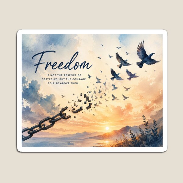 Item preview, Freedom Rising Above Obstacles Inspirational designed and sold by NaphDesigns.