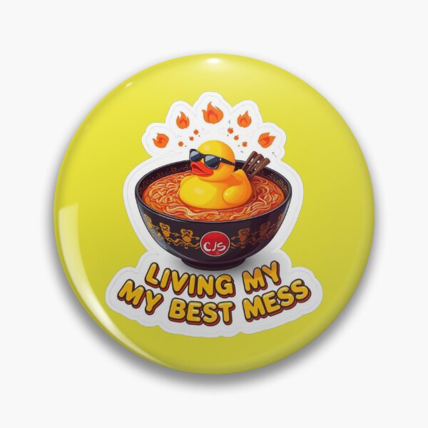 Item preview, Funny Rubber Duck Living My Best Mess designed and sold by MoodPeel_ .