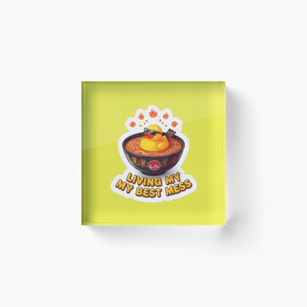 Item preview, Funny Rubber Duck Living My Best Mess designed and sold by MoodPeel_ .