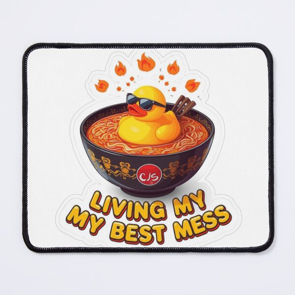 Item preview, Funny Rubber Duck Living My Best Mess designed and sold by MoodPeel_ .