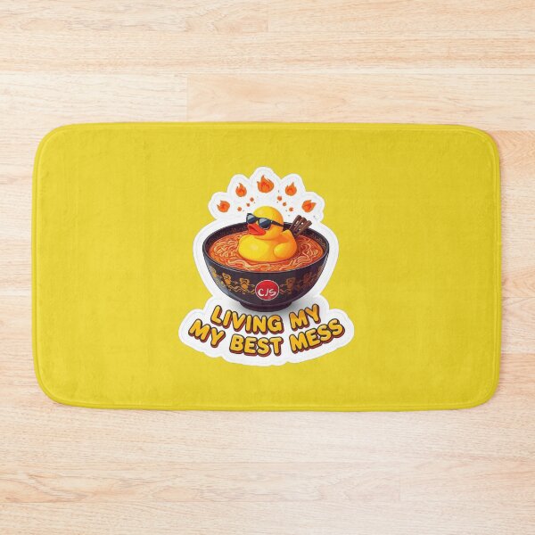 Item preview, Funny Rubber Duck Living My Best Mess designed and sold by MoodPeel_ .