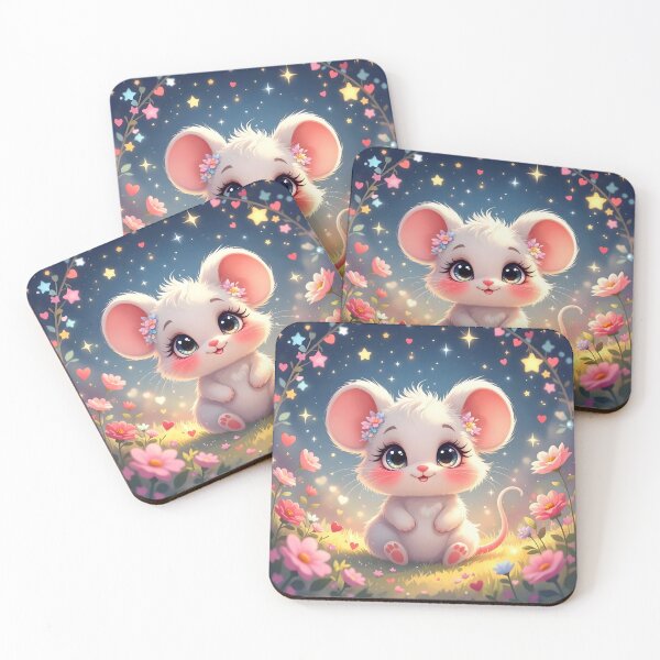 Item preview, Magical Baby Mouse in a Starlit Flower Garden designed and sold by Dragonfly-Magic.