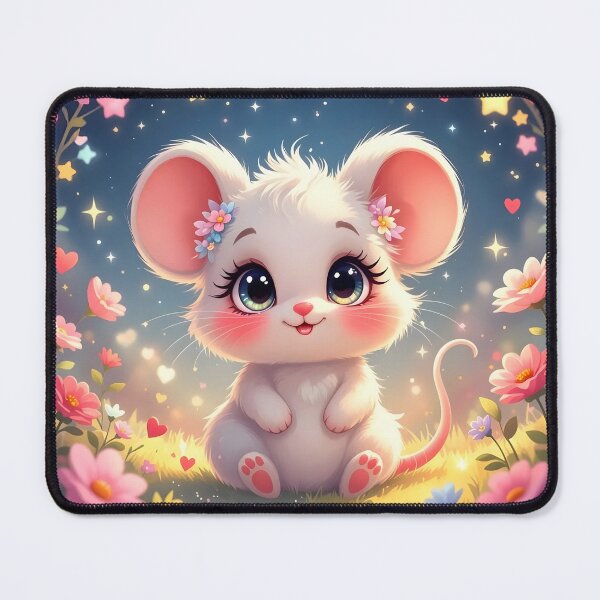Item preview, Magical Baby Mouse in a Starlit Flower Garden designed and sold by Dragonfly-Magic.