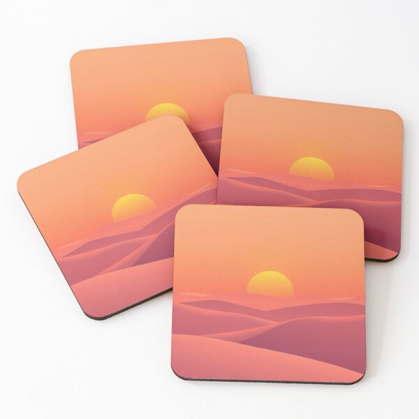 Item preview, Vibrant Desert Sunset Over Rolling Sand Dunes Art Print designed and sold by EllDAV777.