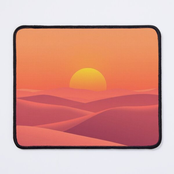 Item preview, Vibrant Desert Sunset Over Rolling Sand Dunes Art Print designed and sold by EllDAV777.