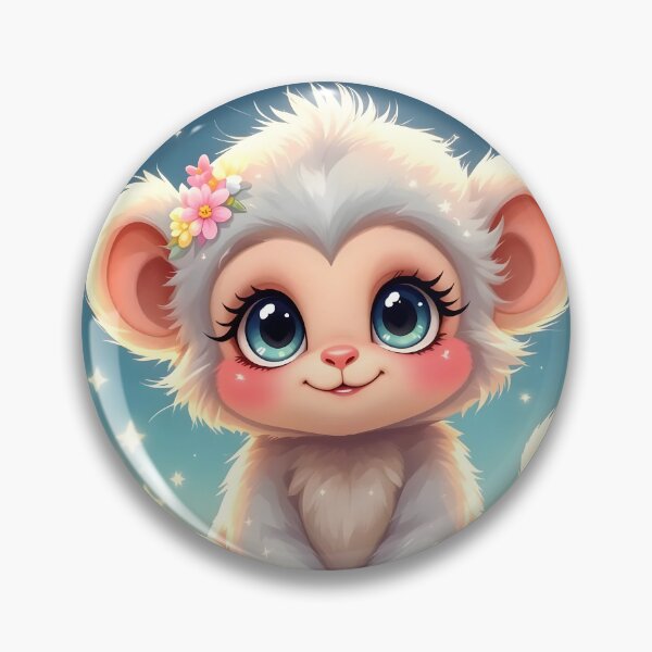 Item preview, Magical Baby Monkey in a Starlit Flower Garden designed and sold by Dragonfly-Magic.