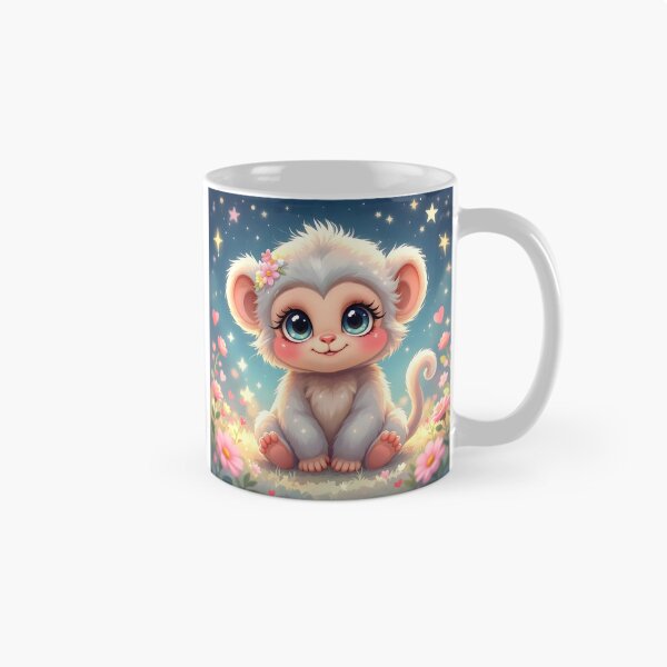 Item preview, Magical Baby Monkey in a Starlit Flower Garden designed and sold by Dragonfly-Magic.