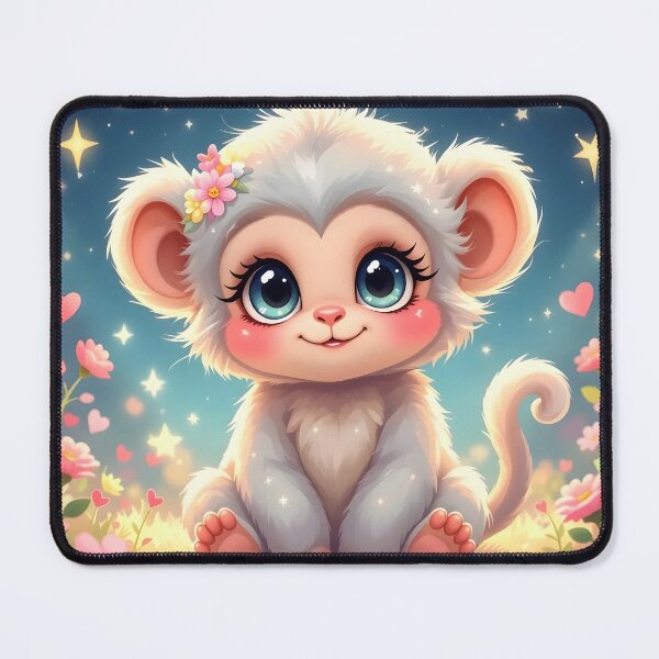 Item preview, Magical Baby Monkey in a Starlit Flower Garden designed and sold by Dragonfly-Magic.