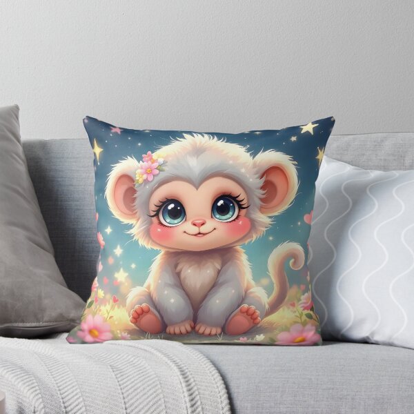 Item preview, Magical Baby Monkey in a Starlit Flower Garden designed and sold by Dragonfly-Magic.