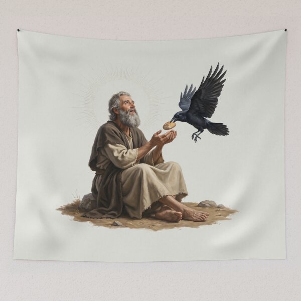 Item preview, Prophet Elijah Fed By Raven designed and sold by RRRShop.