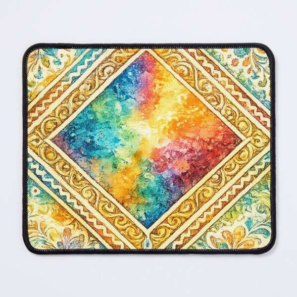 Item preview, Vintage Celtic Braided Ornament - Colorful Watercolor Mandala designed and sold by OnePercent992.