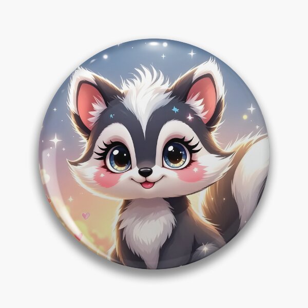 Item preview, Cute Baby Skunk in a Starlit Flower Meadow designed and sold by Dragonfly-Magic.