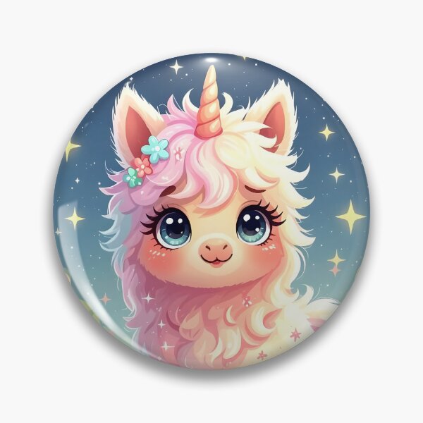 Item preview, Magical Unicorn Llama in a Starlit Garden designed and sold by Dragonfly-Magic.