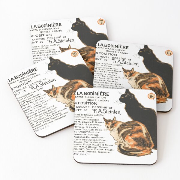 Item preview, French Cats by T A Steinlen - Art Nouveau - Vintage Cat Art Nouveau Illustration for Cat Lovers designed and sold by RickE.