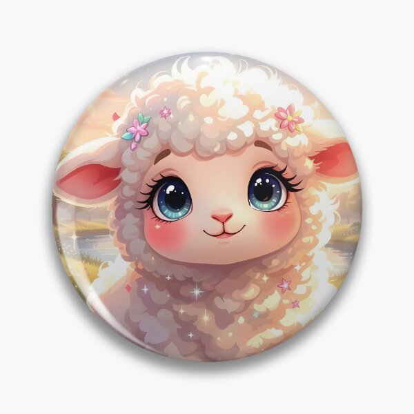 Item preview, Sparkly Baby Lamb in a Sunny Flower Meadow designed and sold by Dragonfly-Magic.