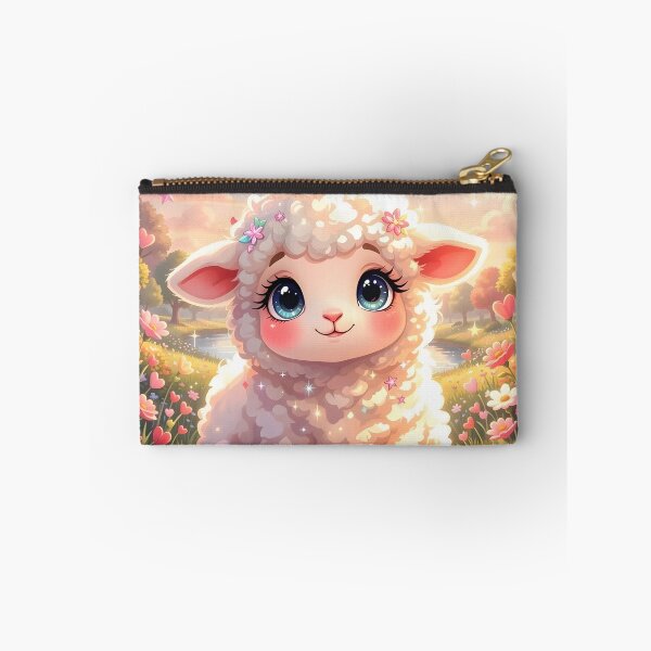 Item preview, Sparkly Baby Lamb in a Sunny Flower Meadow designed and sold by Dragonfly-Magic.