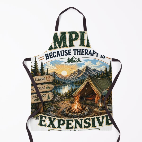 Item preview, Camping Because Therapy Is Expensive Funny Camping Shirt designed and sold by 18 Life Outlaw.