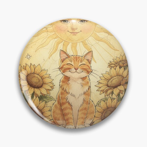 Item preview, The Sun Tarot Orange Cat Mystical Card Art designed and sold by PictorialWhimsy.