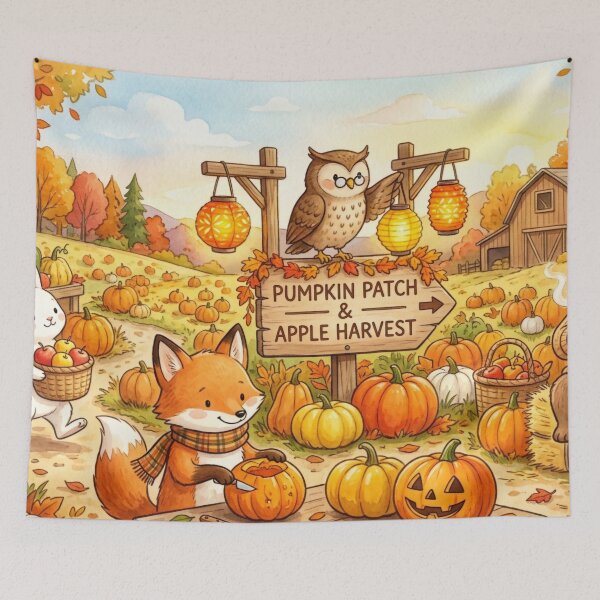 Item preview, Pumpkin Patch Gathering designed and sold by Thalora Store.