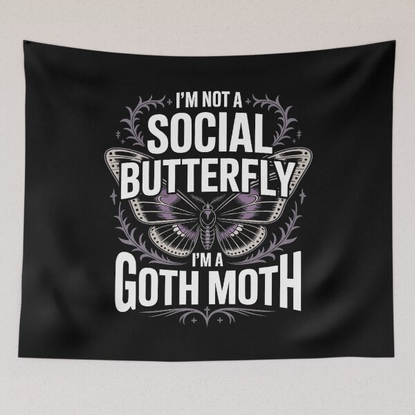 Item preview, I'm Not a Social Butterfly Im a Goth Moth Funny Introvert Gift designed and sold by Say It With Ink.