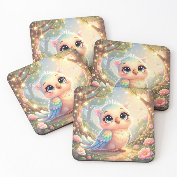 Item preview, Magical Pastel Parrot in an Enchanted Forest designed and sold by Dragonfly-Magic.